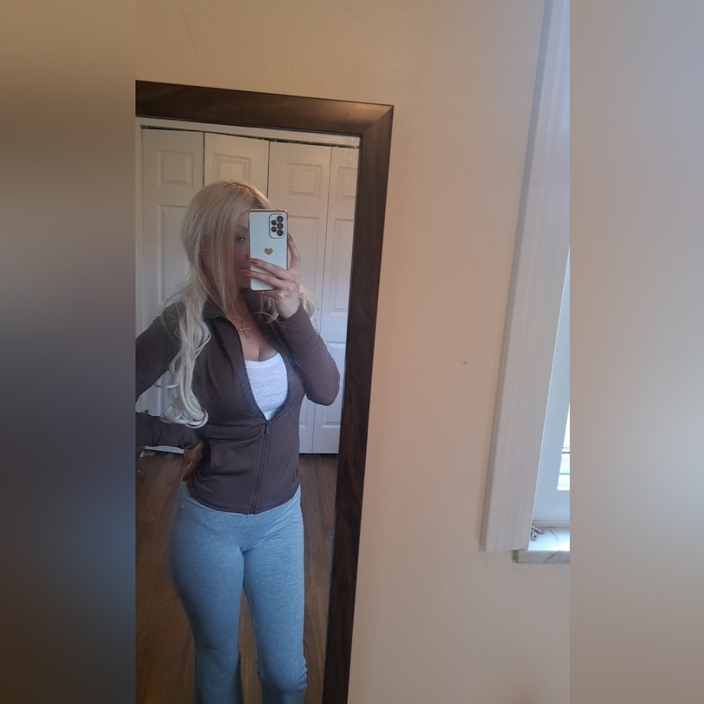 Brown workout jacket